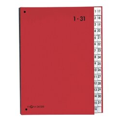 PAGNA 24329-01 Pultordner DIN A4 1-31 32Fächer Polypropylen rt
