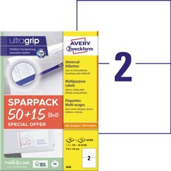Avery Zweckform 6604 Etikett 210x148mm 100+30St. 