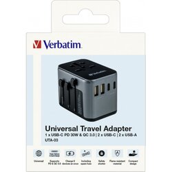 Verbatim Reisenetzteil Universal Travel UTA-03 30 W