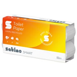 Satino by WEPA 060610 Toilettenpapier Smart 2lg weiß RC 250Blatt 8 St./Pack