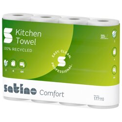 Satino by WEPA 177110 Küchenrolle Comfort 3lg. 26x22cm hw 64Bl 4St