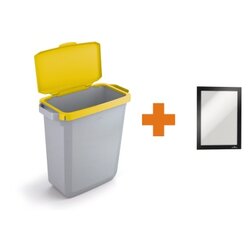 DURABLE VEH2023005 Abfalleimer DURABIN 60 Klappdeckel ge +Rahmen