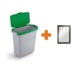 DURABLE VEH2023006 Abfalleimer DURABIN 60 Klappdeckel gn +Rahmen