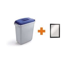 DURABLE VEH2023002 Abfalleimer DURABIN 60 Deckel bl +Rahmen
