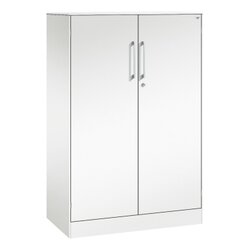 C+P Flügeltürenschrank Asisto 800 x 1.310 x 435 mm (B x H x T) weiß
