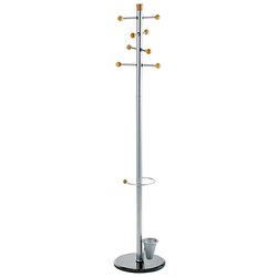 ALCO 2807 Garderobenständer 38x175x38cm silber