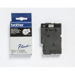 Brother TC101 Schriftbandkassette 12mmx7,7m sw auf fl