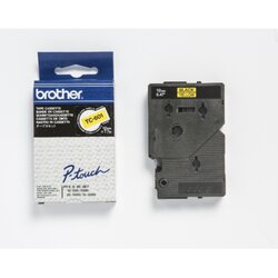 Brother TC601 Schriftbandkassette 12mmx7,7m sw auf ge
