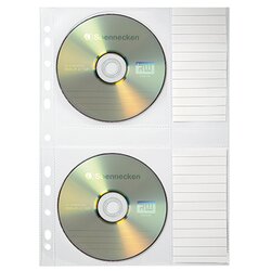 Soennecken 1612 CD/DVD Hülle für 2CDs transparent 5 St./Pack.