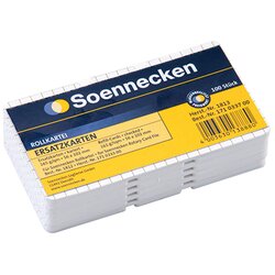 Soennecken 1813 Ersatzkarten 102x56mm kariert weiß 100 St./Pack.