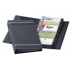 DURABLE 238558 Visitenkarten-Ringbuch VISIFIX max. 200Karten sw