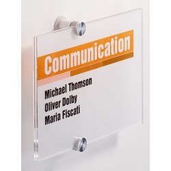 DURABLE 482319 Türschild CRYSTAL SIGN 210x148mm transparent