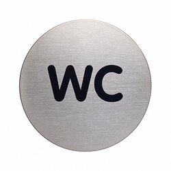 DURABLE 490723 Piktogramm PICTO WC metallic silber