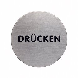 DURABLE 490061 Piktogramm PICTO DRÜCKEN metallic silber