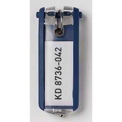 DURABLE 195707 Schlüsselanhänger KEY CLIP blau 6 St./Pack.
