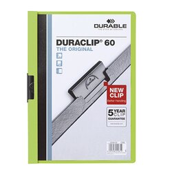 DURABLE 220905 Klemmmappe DURACLIP 60 DIN A4 Hartfolie grün