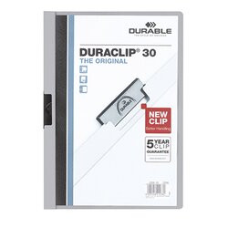 DURABLE 220010 Klemmmappe DURACLIP 30 DIN A4 Hartfolie grau