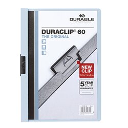 DURABLE 220906 Klemmmappe DURACLIP 60 DIN A4 Hartfolie blau