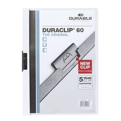 DURABLE 220902 Klemmmappe DURACLIP 60 DIN A4 Hartfolie weiß