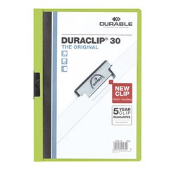 DURABLE 220005 Klemmmappe DURACLIP 30 DIN A4 Hartfolie grün