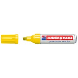 edding 4-500005 Permanentmarker 500 2-7mm nachfüllbar Keilspitze gelb