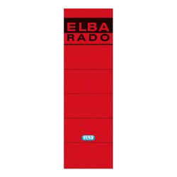 ELBA 100420950 Ordneretikett breit/kurz sk rot 10 St./Pack.