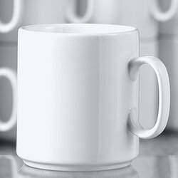 Esmeyer® 402-316 Kaffeebecher Diane 0,28l Porzellan weiß 6 St./Pack.