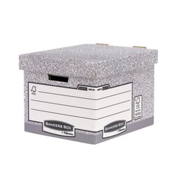 Bankers Box® 00810-FFEU Archivbox System grau/weiß 