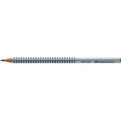 Faber-Castell 117000 Bleistift GRIP 2001 Dreieckform HB silbergrau