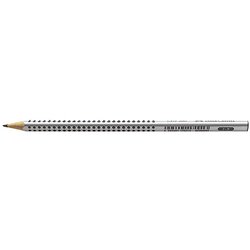 Faber-Castell 117001 Bleistift GRIP 2001 Dreieckform B silbergrau