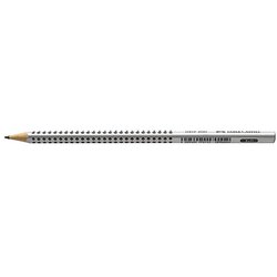 Faber-Castell 117011 Bleistift GRIP 2001 Dreieckform H silbergrau