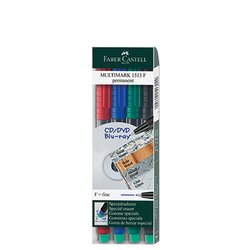 Faber-Castell 151304 CD/DVD-Marker  MULTIMARK 4St