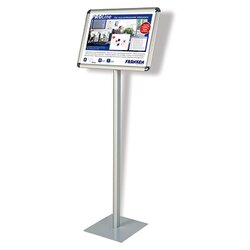 FRANKEN BS0902 Infodisplay DIN A3 120cm Standfuß transparent/silber