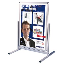 FRANKEN BS1302 Kundenstopper Outdoor DIN A1 Außenbereich silber