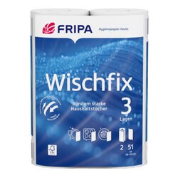 Fripa 3012011 Küchenrolle Wischfix 3-lagig weiß 2 St./Pack.