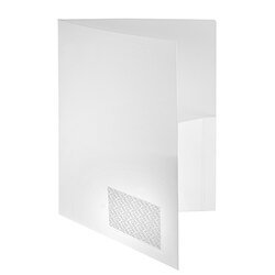 FolderSys 10008-10 Broschürenmappe DIN A4 PP Klarsichttasche weiß