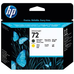 HP C9384A Druckkopf 72 matt schwarz/gelb 