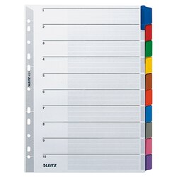Leitz 43210000 Register DIN A4 blanko volle Höhe 160g Karton grau