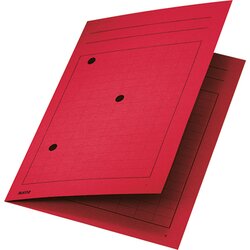 Leitz 39980025 Umlaufmappe DIN A4 3Sichtlöcher Karton rot