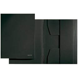 Leitz 39240095 Jurismappe DIN A4 3Klappen Karton schwarz
