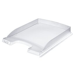 Leitz 52370003 Briefablage Flach Plus DIN A4 stapelbar PS frost