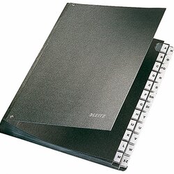 Leitz 58240095 Pultordner DIN A4 24Fächer Hartpappe schwarz