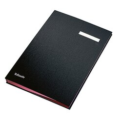 Esselte 621061 Unterschriftenmappe DIN A4 20Fächer Pappe PP schwarz