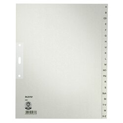 Leitz 12010085 Register DIN A4 A-Z volle Höhe Tauenpapier grau
