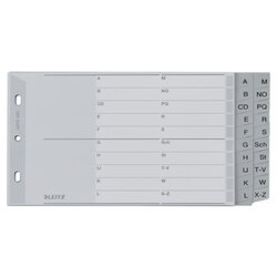 Leitz 12670000 Register DIN A5 quer A-Z 20Bl. PP grau