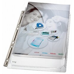 Leitz 47553003 Prospekthülle Maxi DIN A4 0,17mm PVC tr 3 St./Pack.