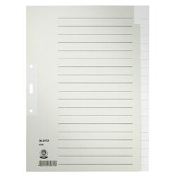 Leitz 60960085 Register blanko DIN A4 Tauenpapier grau