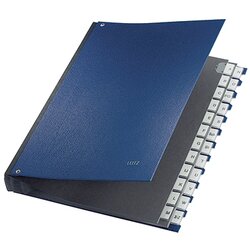 Leitz 59240035 Pultordner DIN A4 A-Z 24Fächer Graupappe blau