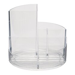 MAUL 4117605 Stifteköcher rund 6Fächer Kunststoff glasklar