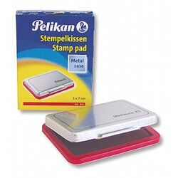 Pelikan 331181 Stempelkissen Gr.3 5x7cm Metallic-Gehäuse rot